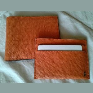 SERAPIAN MENS LEATHER BIFOLD & CREDIT CARD WALLET
